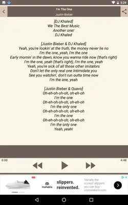 Justin Bieber Song & Lyrics android App screenshot 3