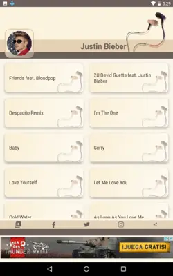 Justin Bieber Song & Lyrics android App screenshot 6